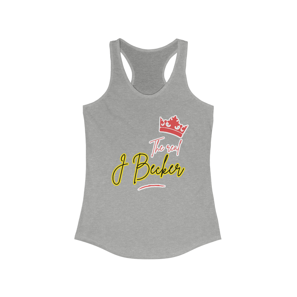 The Offical @THEREALJBECKER Logo Women's Ideal Racerback Tank